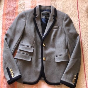 Jcrew grey schoolboy blazer